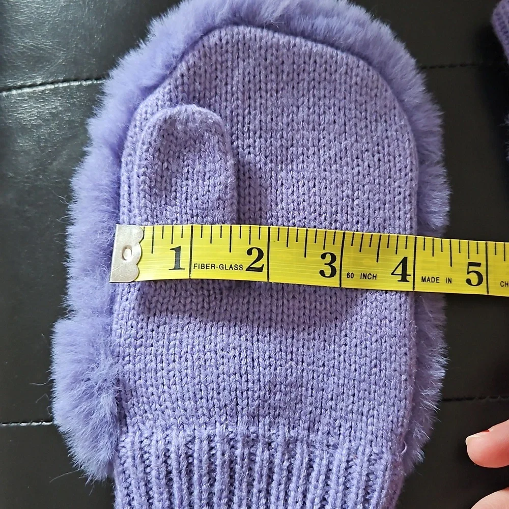 Cozy Purple Kids Mittens